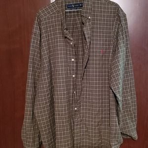 Polo Button Up olive green 3xb